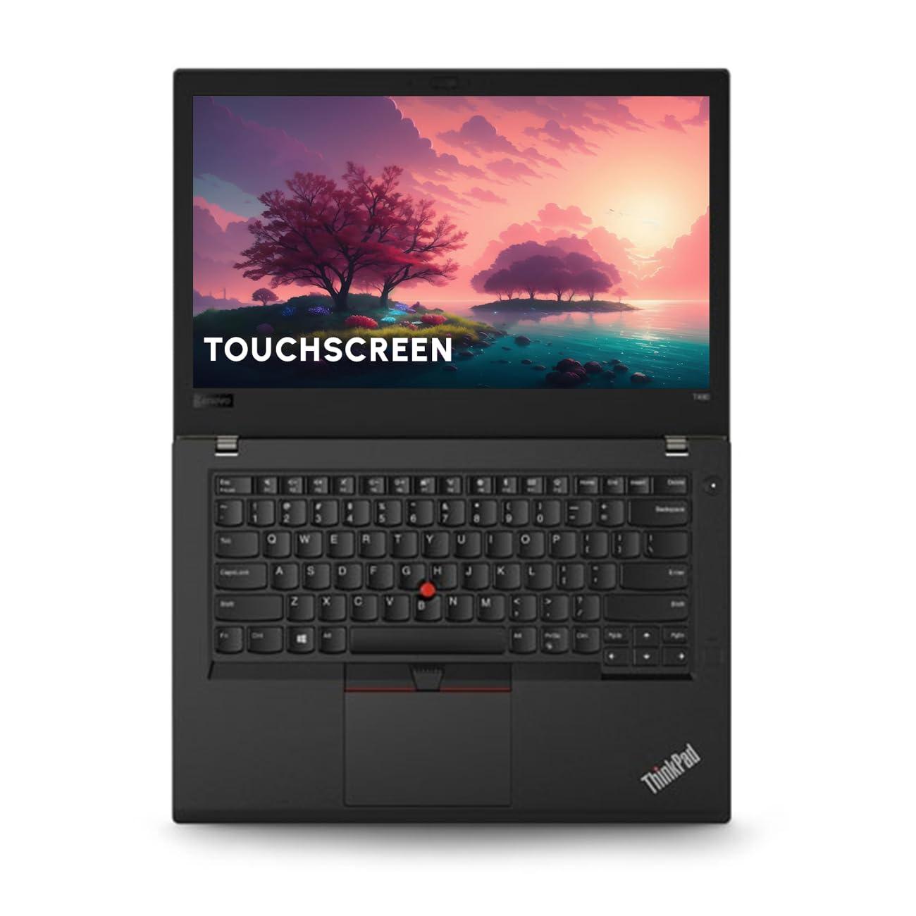 (Refurbished) Lenovo ThinkPad T480 8th Gen Intel Core i5 Thin & Light FHD Touchscreen Laptop (8 GB DDR4 RAM/256 GB SSD/14" (35.6 cm) FHD/Windows 11/MS Office/WiFi/Webcam/Intel HD Graphics)