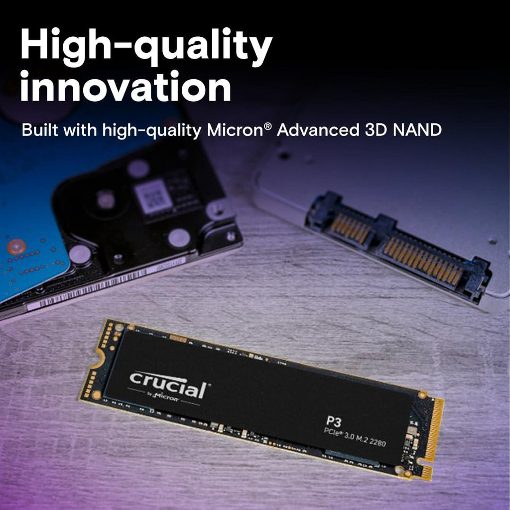 Crucial P3 4TB PCIe 3.0 3D NAND NVMe M.2 SSD, up to 3500MB/s - CT4000P3SSD8