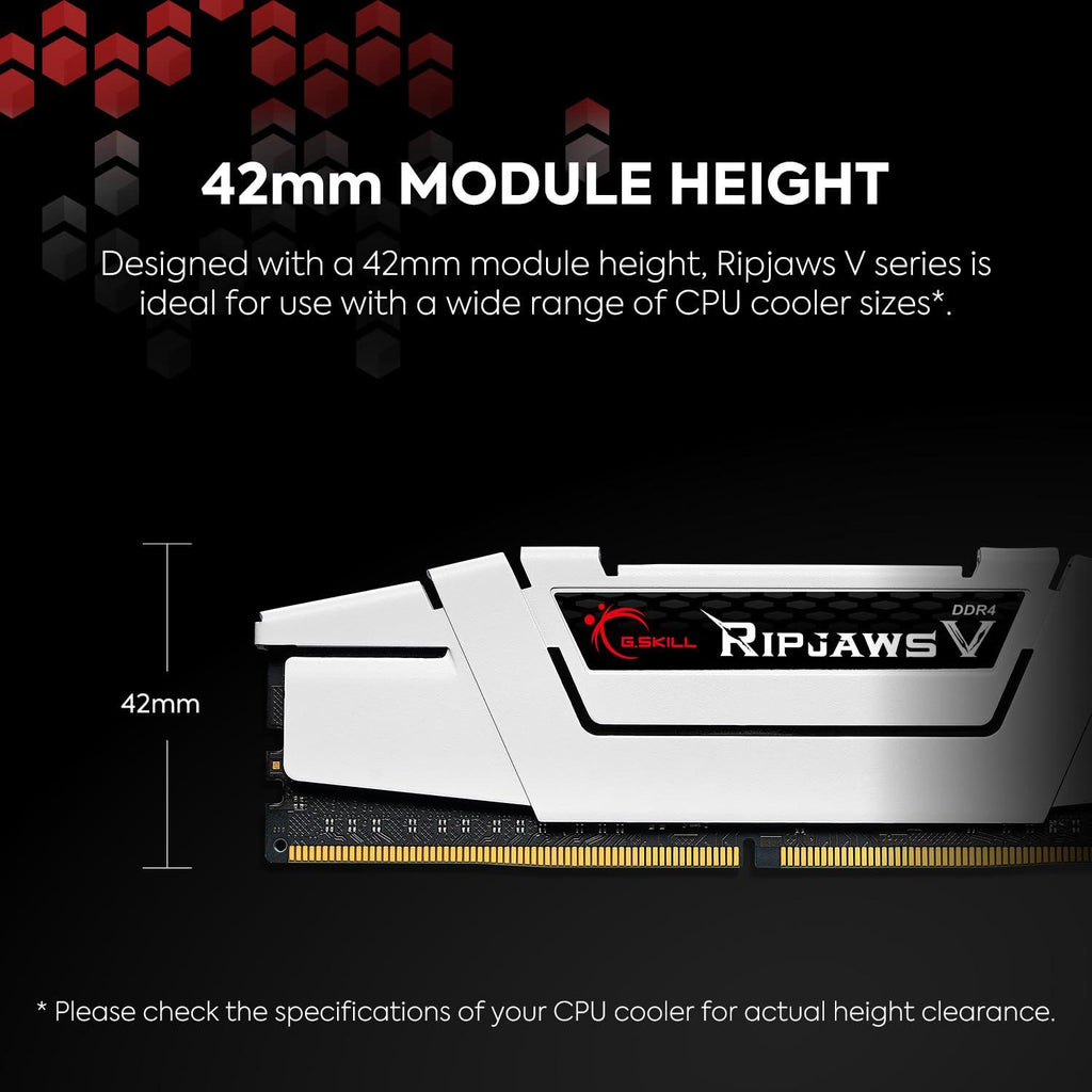 G.SKILL Ripjaws V 32GB (1 * 32GB) DDR4 3200 MHz CL16-18-18-38 1.35V Desktop Memory RAM - F4-3200C16S-32GVK