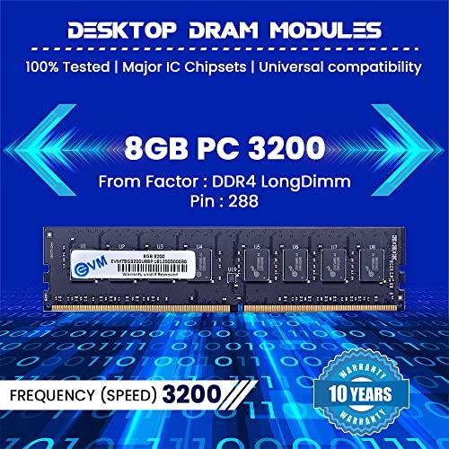 EVM 8GB DDR4 Desktop RAM 3200MHz - Unleash Your System's Full Potential - Perfect for Gamers, Office Work, and More - 10 Year Warranty (EVMT8G3200U88P)