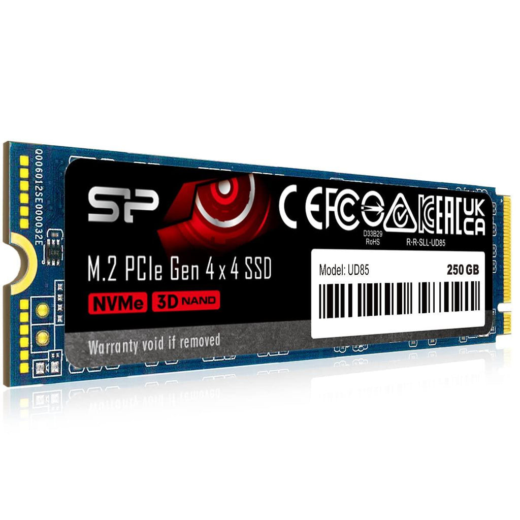 SP Silicon Power Ud85 250Gb Nvme Pcie 4.0 M.2 Ssd, Up to 3600Mb/S, 3D Nand M.2 2280 Pcie Gen4X4 Internal Solid State Drive for Desktop Laptop Pc Computer