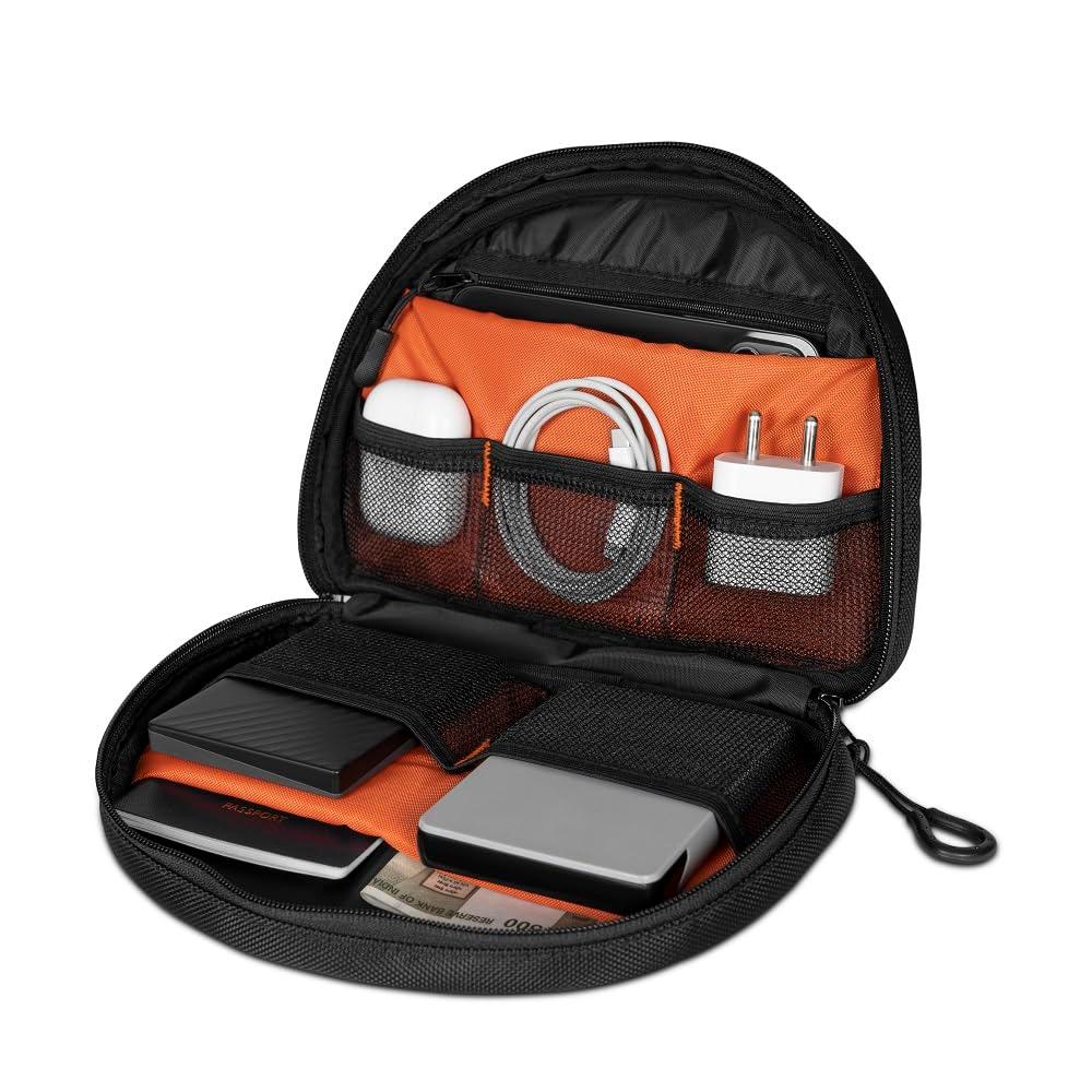 Urban Wolf Tech Pouch: The All-in-One Waterproof Travel Organizer for Cables, Adapters, Chargers, Power Banks, SD Cards, Hard Drives and other Tech essentials-Portable zippered Gadgets Organizer