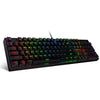 Redragon SU-RARA K582 RGB LED Backlit Mechanical Gaming Wired Keyboard with 104 Keys-Linear and Quiet-Red Switch, Black