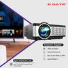 E Gate i9 Pro-Max 6900 Lumens Bluetooth Projector, Full HD 1080p Native with 4k Support, 210" (534 cm) Screen | AV, VGA, HDMI, SD Card, USB, AUX, inbuilt Speaker | (E03i31, Black)