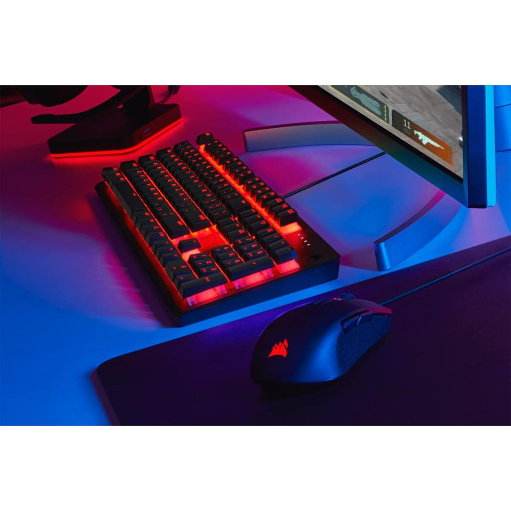 Corsair K60 PRO USB Cherry Mechanical Key switches -Durable Aluminum Frame -Per-Key Red LED Backlighting Gaming Keyboard - Black