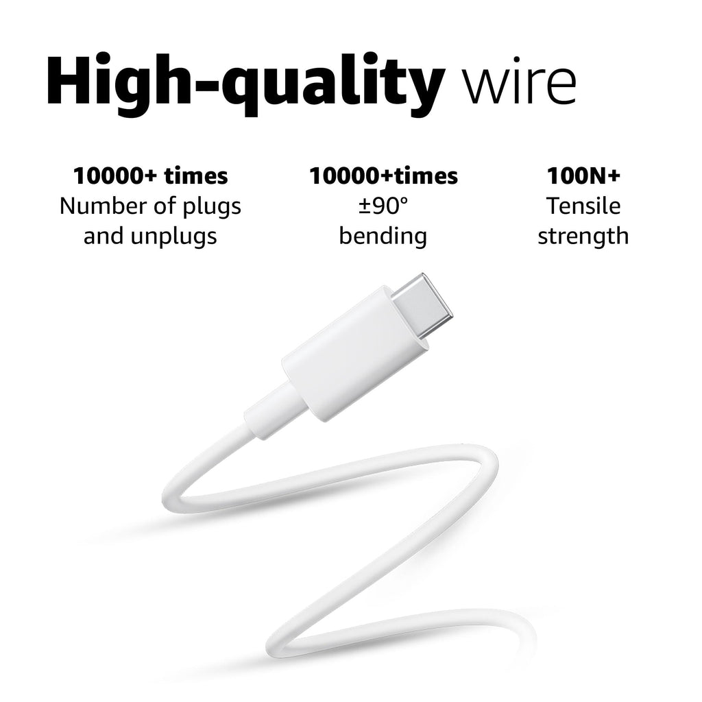 Xiaomi Mi Original HyperCharge 60W Type C to Type C Cable for Smartphones, Tablets, Laptops, Macbook & other Type C devices, 480Mbps Data Sync (White)