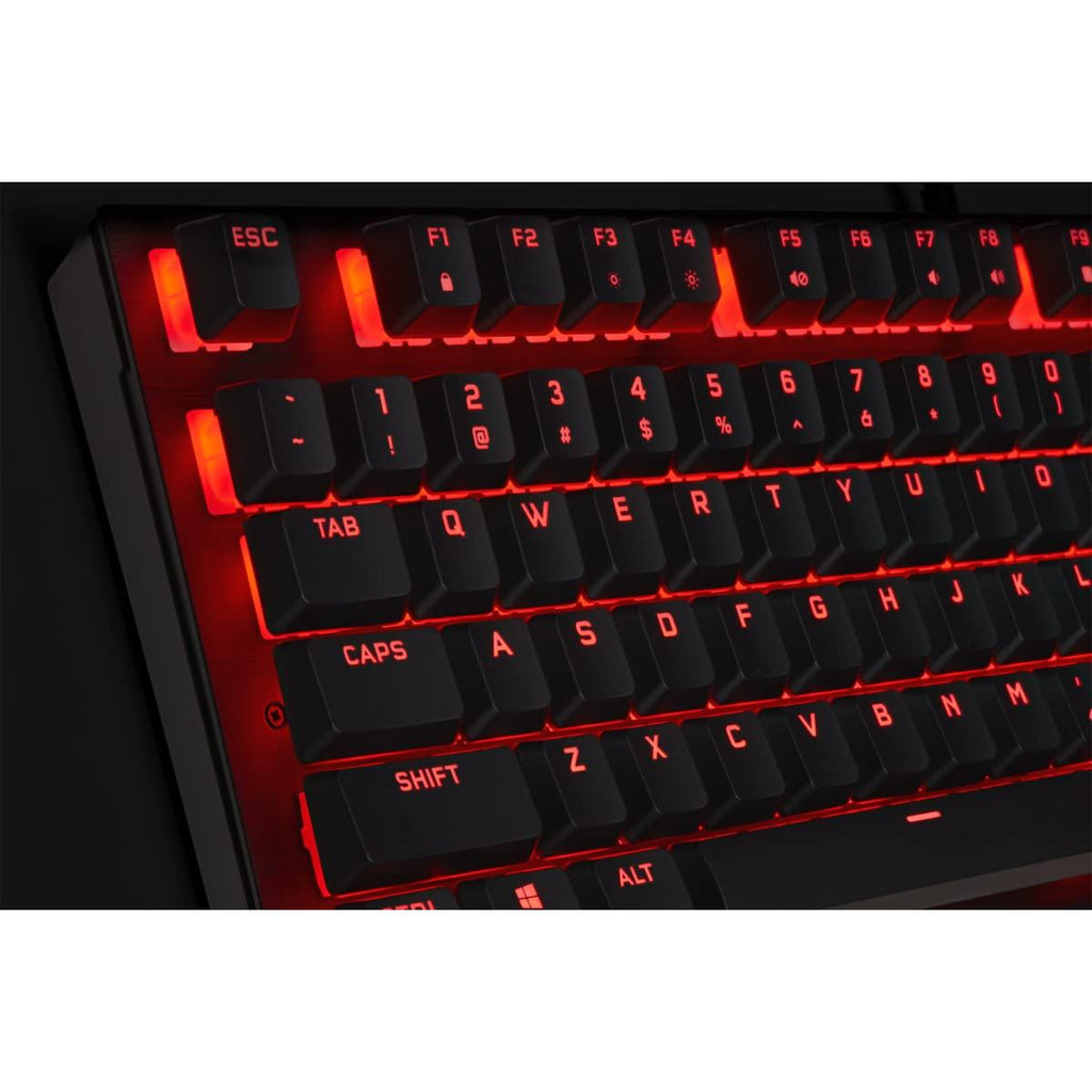 Corsair K60 PRO USB Cherry Mechanical Key switches -Durable Aluminum Frame -Per-Key Red LED Backlighting Gaming Keyboard - Black