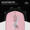 Portronics Toad 23 Wireless Optical Mouse with 2.4GHz, USB Nano Dongle, Optical Orientation, Click Wheel, Adjustable DPI(Pink)