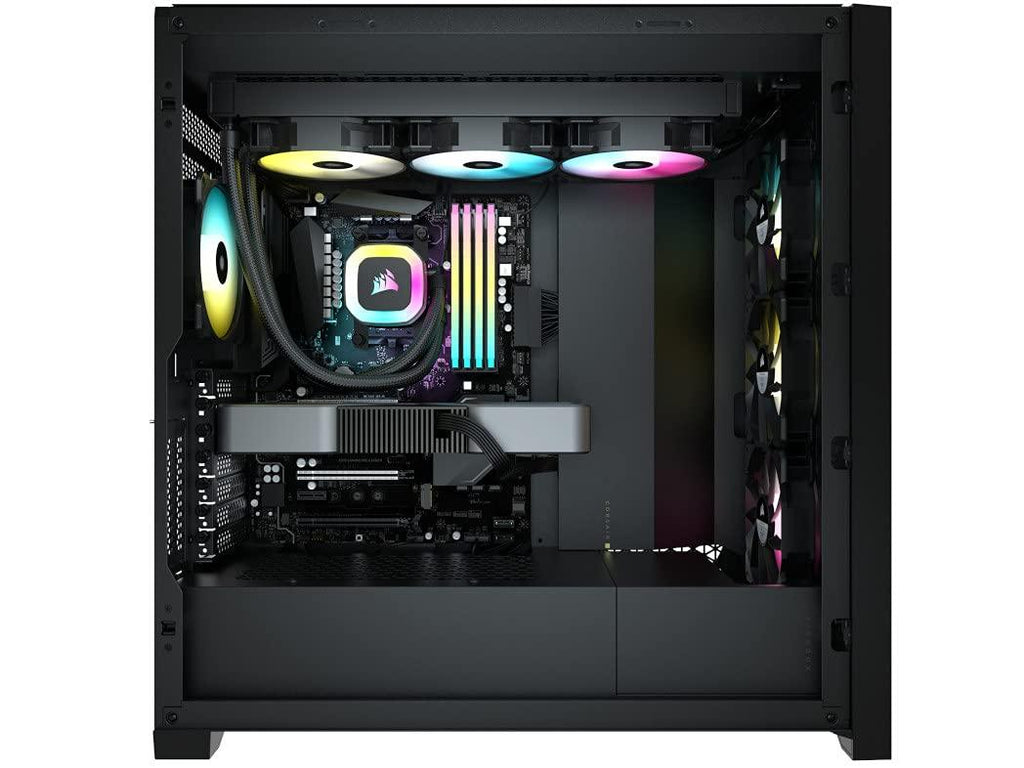 Corsair H150 RGB Liquid CPU Cooler,3x120mm SP RGB ELITE PWM fans, 37 Total individually addressable RGB LEDs, compatible to all modern CPU sockets - GA 1200,115X, 2066, and AM4, iCUE software sync RGB