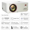 WZATCO Yuva Elite Electronic Focus, Native 1080P Ultra Bright 10500L, 770 ANSI (Best in Segment) Projector for Home, 250” Screen | 5W Speaker | 2 Way Bluetooth | USB Screen Mirroring