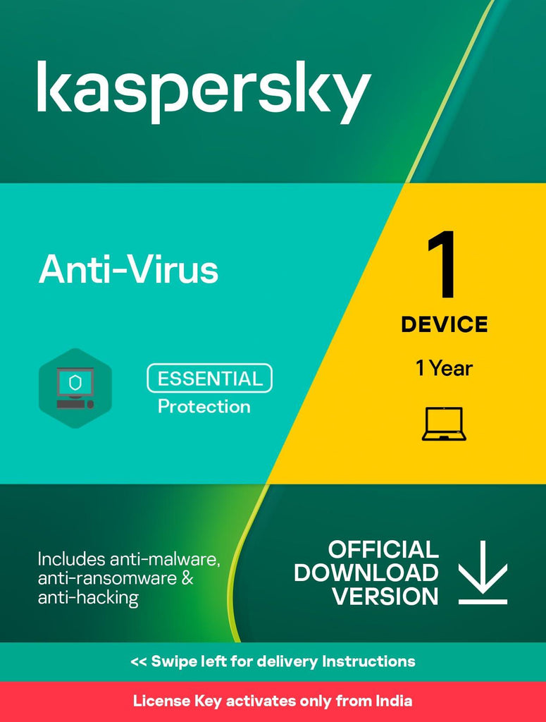 Kaspersky | Anti-Virus | 1 Device | 1 Year | Email Delivery in 1 Hour