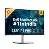 Dell-P2422H 24" (60.96 cm) FHD Monitor, IPS Panel, Low BlueLight Technology, 3-Sided Bezelless, Brightness 250 cd/m2, HDMI, VGA, DP & USB Ports, Pivot(Rotation), Swivel, Tilt & HAS, AMD FreeSync