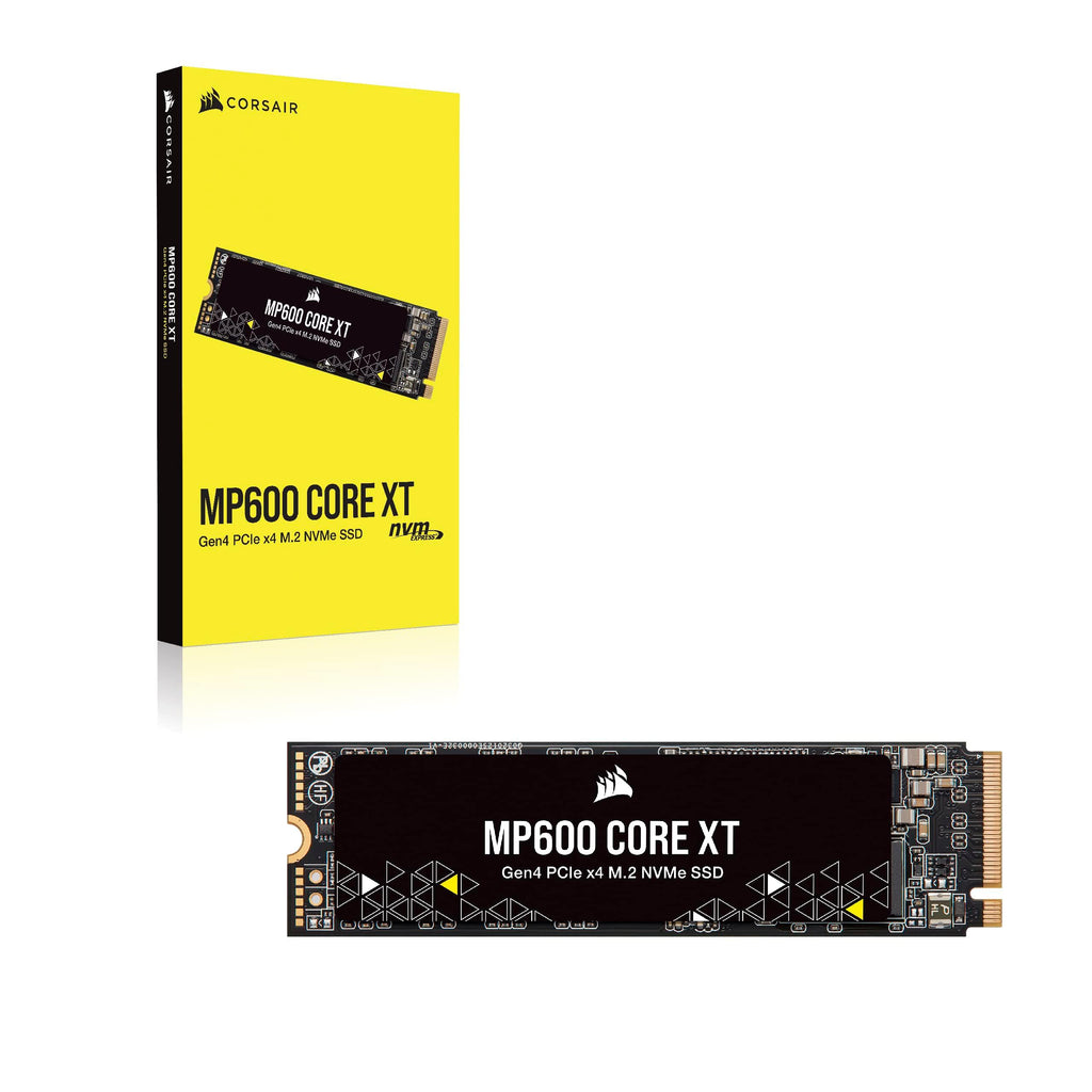 Corsair MP600 CORE XT 2TB PCIe Gen4 x4 NVMe M.2 SSD – High-Density QLC NAND – M.2 2280 – DirectStorage Compatible - Up to 5,000MB/sec – Great for PCIe 4.0 Notebooks and Desktops – Black