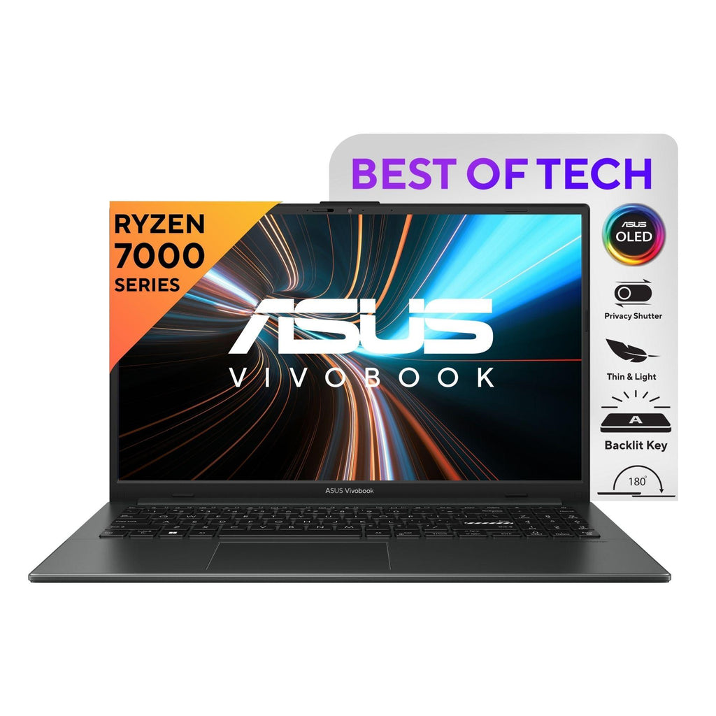 ASUS Vivobook Go 15 OLED (2023), AMD Ryzen 5 7520U, Thin and Light Laptop, 15.6" (39.62 cms) FHD OLED, (16GB RAM /512GB SSD/Windows 11/Office 2021/Backlit KB/Black/1.63 kg), E1504FA-LK545WS