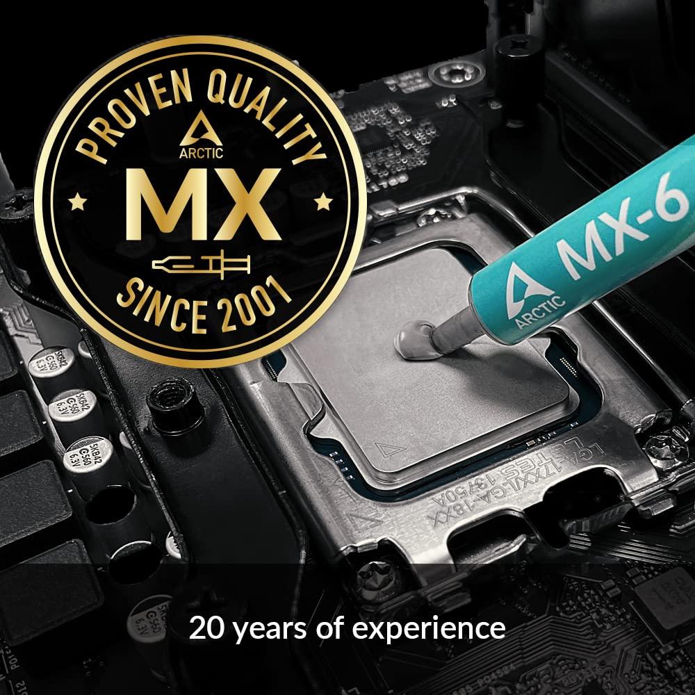 ARCTIC MX-6 (2 g) - Ultimate Performance Thermal Paste for CPU, Consoles, Graphics Cards, laptops, Very high Thermal Conductivity, Long Durability, Non-Conductive, Non-capacitive