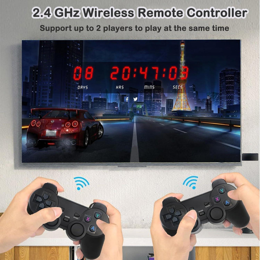 Wireless Retro Game Console, Retro Game Stick for Tv with Built-in 9 Emulators, 20,000+ Games, 4k Hdmi Output, and 2.4GHz Wireless Controller, Plug and Retro Play Video Game for Tv G