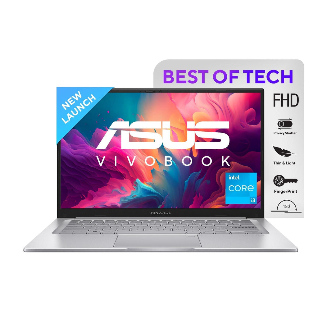 ASUS Vivobook 14, IntelCore i3-1215U 12th Gen, Thin and Light Laptop, 14" (35.56 cm) FHD, (8 GB RAM/512GB SSD/Windows11/Office 2021/Fingerprint/42WHr /Silver/1.40 kg), X1404ZA-NK322WS