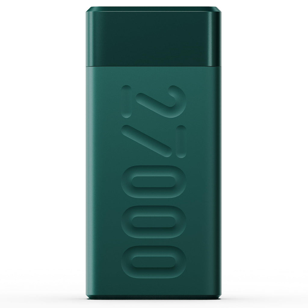 Ambrane 27000mAh Powerbank, 22.5W Fast Charging, Triple Output (2 USB & 1 Type C), PD, Quick Charge for iPhone, Android & Other Devices, Made in India + Type C Cable (Stylo Pro 27K, Green)