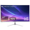 ZEBRONICS A27FHD LED Monitor, 27 inch (68.58cm), 250 nits, 75hz, Slim Design, FHD, 1080p, Wall Mountable, VGA, HDMI, Ultra Slim Bezel, Metal Stand, Built-in Speakers, Widescreen Monitor