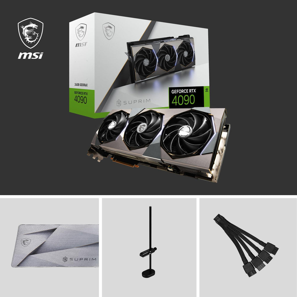 MSI Geforce RTX 4090 Suprim X 24G Graphic Card I Nvidia Geforce RTX 4090 Gpu|24 Gb Gddr6X 384-Bit Memory,|21 Gbps Speed|Pci Express 4 Interface|Upto 2640 Mhz|Torx Fan 5.0,Tri Frozr 3S,pci_e