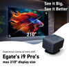 E Gate New i9 Pro Smart Projector, 6900 LED Lumens 2X Brightness, 1080p & 4K Support, Digital Focus & Digital Keystone, Bluetooth, ARC HDMI, USB, AV, WiFi, 720 Native, PreLoaded Apps, ScreenCast