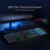 Redragon K621 Horus TKL RGB Mechanical Keyboard, 5.0 BT/2.4 Ghz/Wired Three Modes 80% Ultra-Thin Low Profile w/Dedicated Media Control & Linear Red Switches, Black