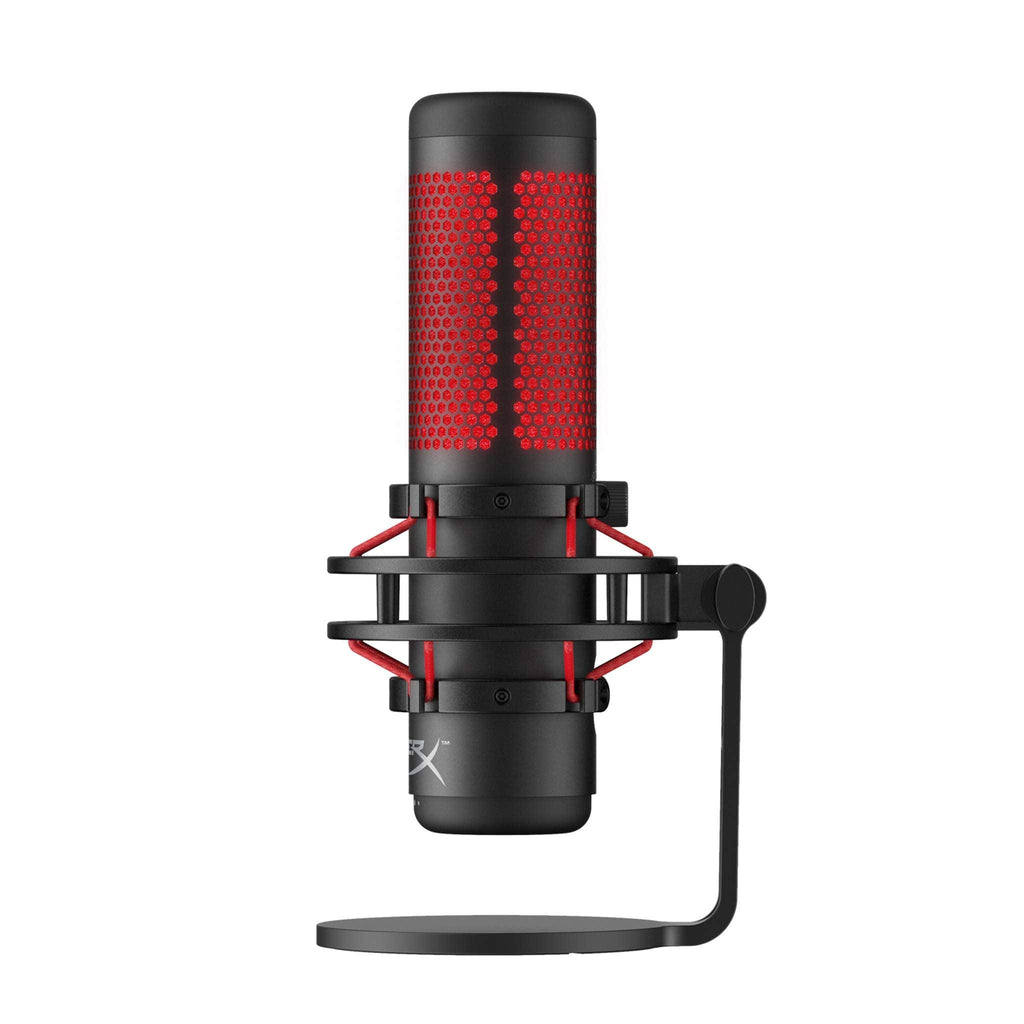 (Refurbished) HyperX QuadCast - USB Condenser Gaming Microphone, for PC, PS4 and Mac, Red LED - Black (HX-MICQC-BK)