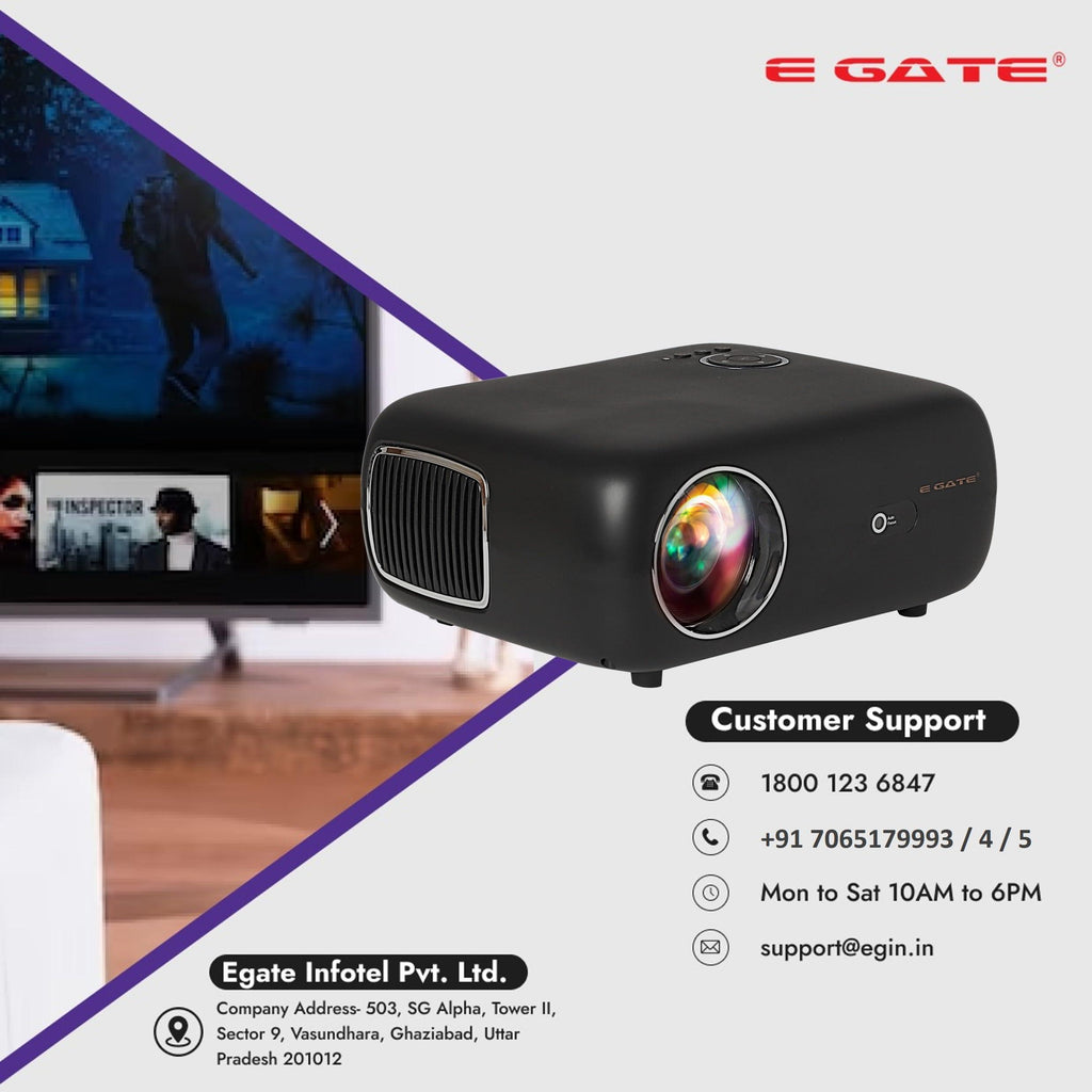 E Gate K9 Pro-Max Fully Automatic Smart Projector, Brightest 9000 Lumens| Full HD 1080p Native 4k Support | Auto Focus + Auto Keystone | 534cm Max Screen | HDMI, Dual WiFi & BT | Netflix, Prime & more