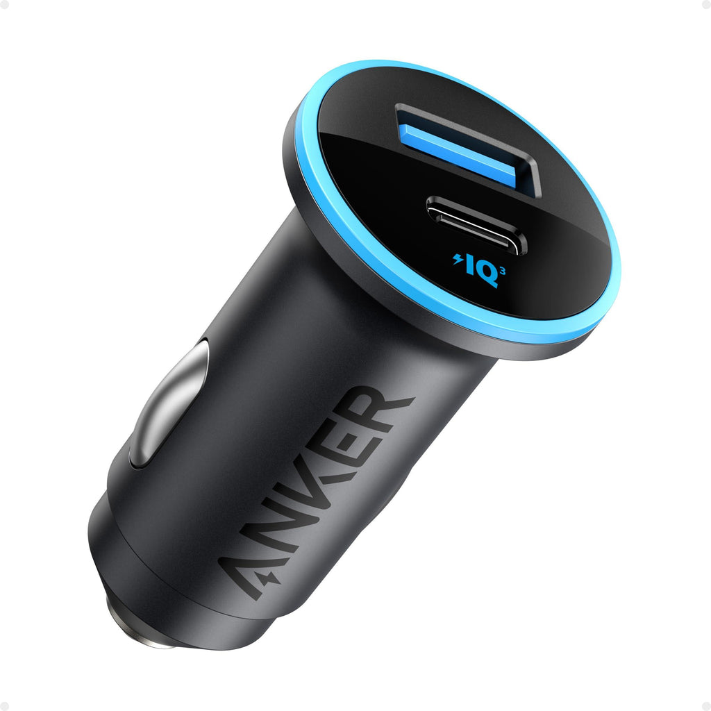 Anker 323 Car Charger 52.5W with PowerIQ 3.0 Ultra-Compact Dual-Port USB-C Fast Charing, Charge 2 devices simultaneously, compatibility with iPhone, iPad, Airpods, Samsung Galaxy Series and More-Black