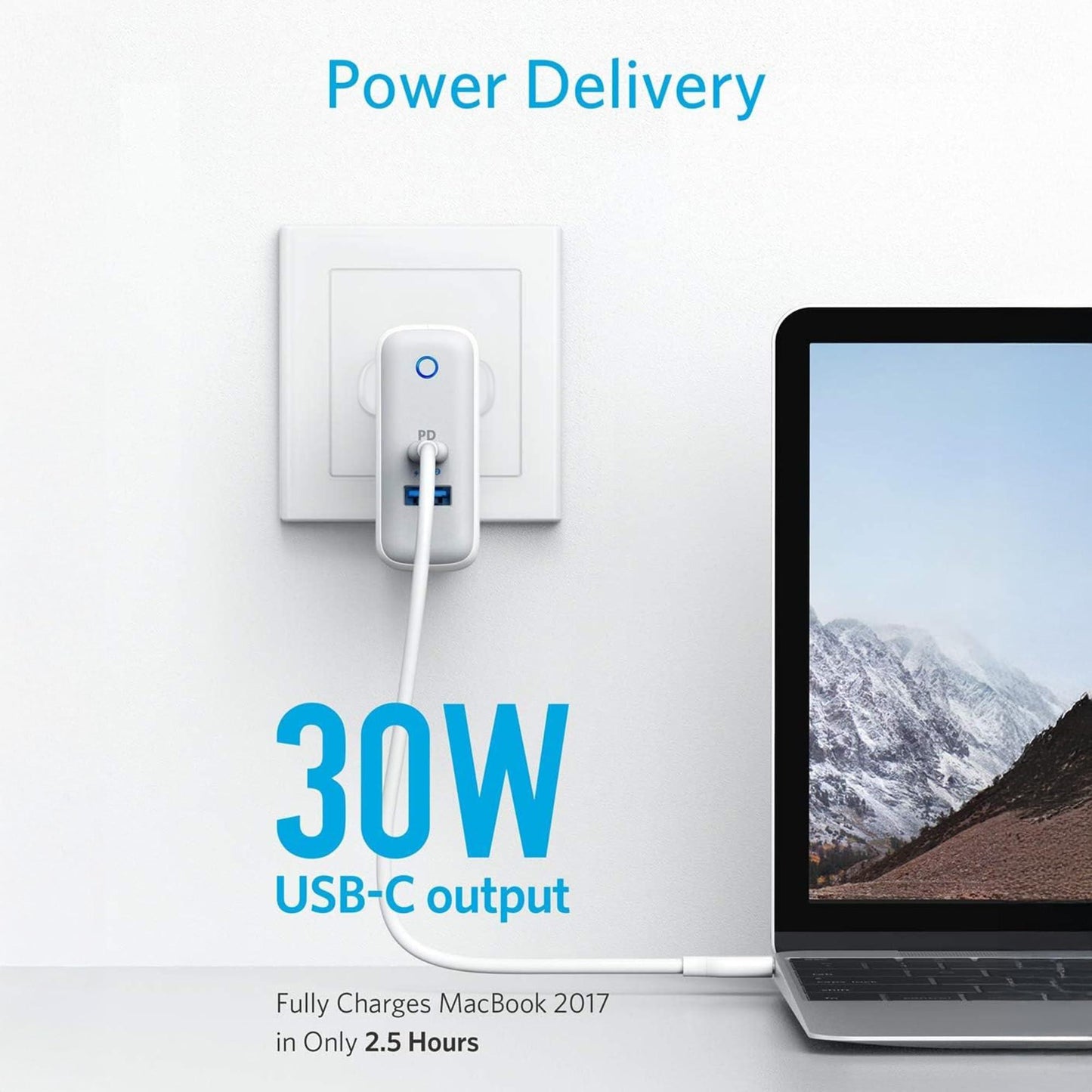 Anker Wall Charger USB C, 33W 2-Port Compact USB C Charger with 18W Power Delivery and 15W PowerIQ 2.0, Power Delivery PD with Patented PIQ 3.0 Technology for iPhone 15/14/13, Galaxy, iPad and More