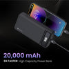 Portronics Luxcell B 20K Advanced 20000 mAh Power Bank with 22.5W Max Output, LED Indicator, 22.5w Mach USB-A Output, 20w Type C PD Output, Type C Input, Wake Up Button(Black)