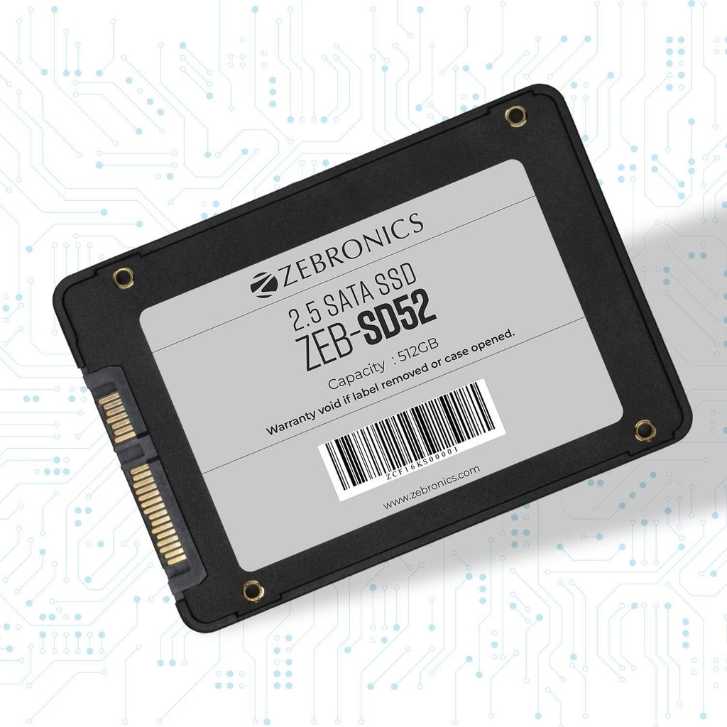 ZEB-SD52 SSD 512GB, SATA II and SATA III Interface, QLC, Silent Operation