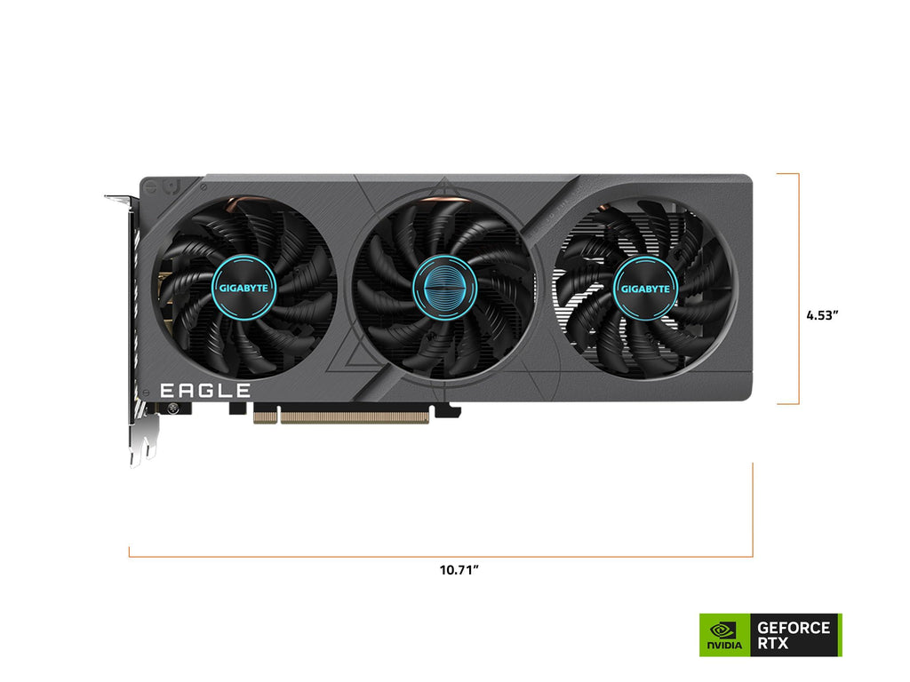 GIGABYTE Geforce RTX 4060 Eagle Oc 8G Graphics Card, 3X Windforce Fans, 8Gb 128-Bit Gddr6, Gv-N4060Eagle Oc-8Gd Video Card, pci_e_x16