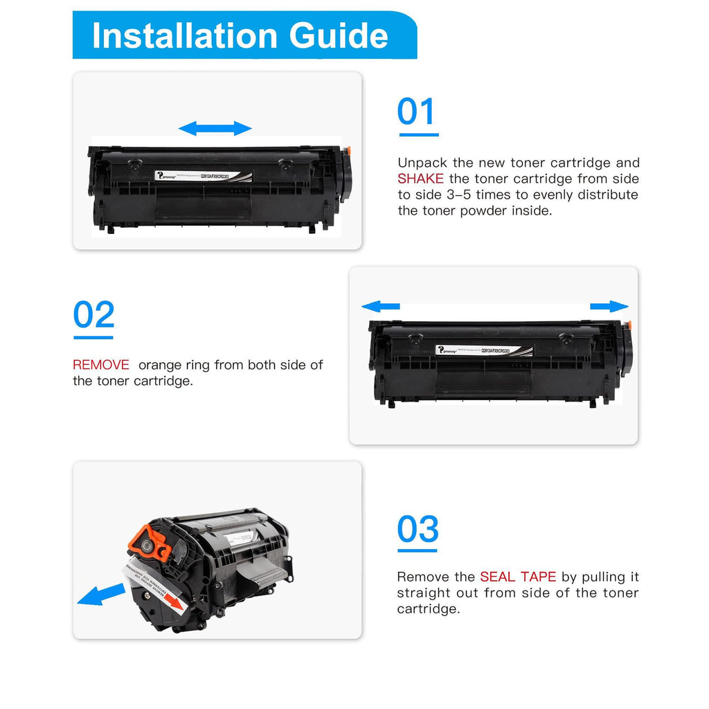 proffisy 12A Toner Cartridge for HP 12A Q2612A High Yield Compatible for HP laserjet M1005 MFP,1020,1010/1012/1018/1022/1022n/1022NW/3015/3020/3030/3050/3050z/3052/3055/M1319/M1319F MFP (1PCS)