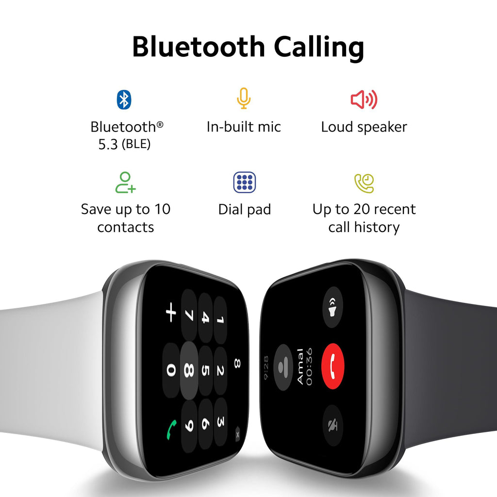 Redmi Watch 3 Active BT Calling 1.83" Screen, Premium Metallic Finish, 200+ Watch Faces,12 Days of Battery Life, 5ATM rating,100+ Sports Modes,SpO2,Heart Rate and Period Cycle Monitoring Platinum Grey