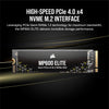 Corsair MP600 Elite 2TB PCIe Gen4 x4 NVMe M.2 SSD -Upto 7000 MB/s - High-Density 3D TLC NAND - M.2 2280