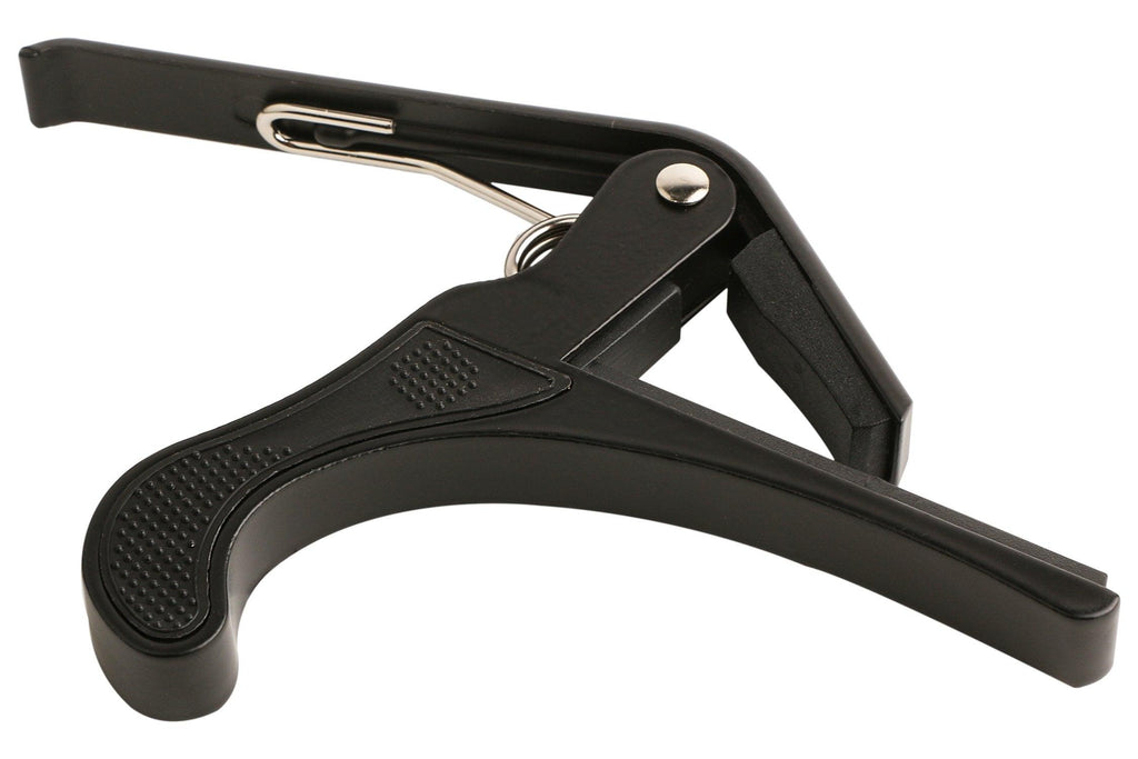 Juârez JRZ250 One Handed Trigger Guitar Metal Capo Quick Change for Ukulele, Electric and Acoustic Guitars, Black