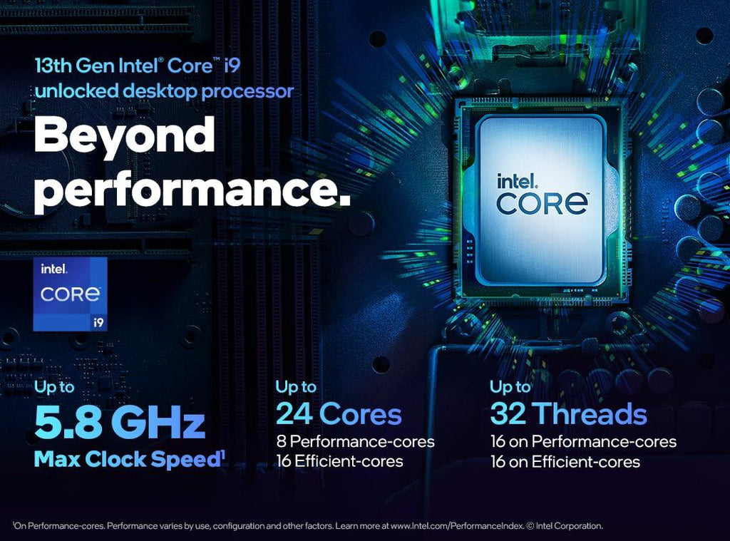 IntelCore i9-13900KF Desktop Processor 24 cores (8 P-cores + 16 E-cores) 36M Cache, up to 5.8 GHz' Socket LGA 1700