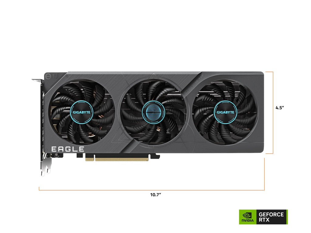 Gigabyte Geforce RTX 4060 Ti Eagle Oc 8G Graphics Card, 3X Windforce Fans, 8Gb 128-Bit Gddr6, Gv-N406Teagle Oc-8Gd Video Card - Pci_E_X16