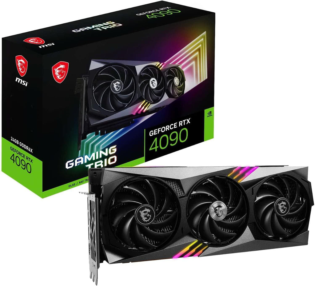 MSI Gaming GeForce RTX 4090 24GB gddr6x pci_e_x16 384-Bit HDMI/DP Nvlink Tri-Frozr 3 Ada Lovelace Architecture Graphics Card (RTX 4090 Gaming Trio 24G)