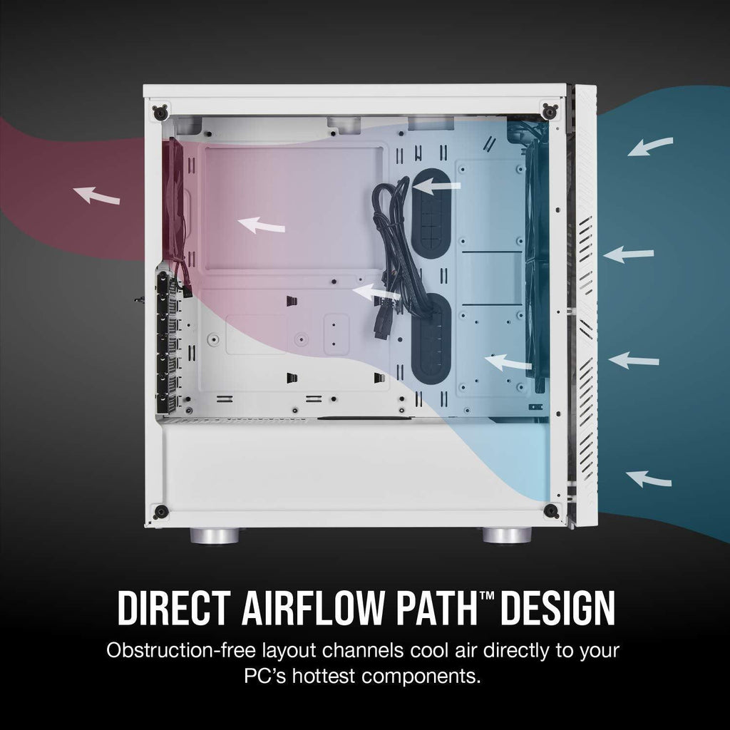 CORSAIR 275R Airflow Tempered Glass White (CC-9011182-WW)