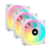 CORSAIR QX RGB Series, iCUE Link QX120 RGB White, 120mm Magnetic Dome RGB Fan, Starter Kit