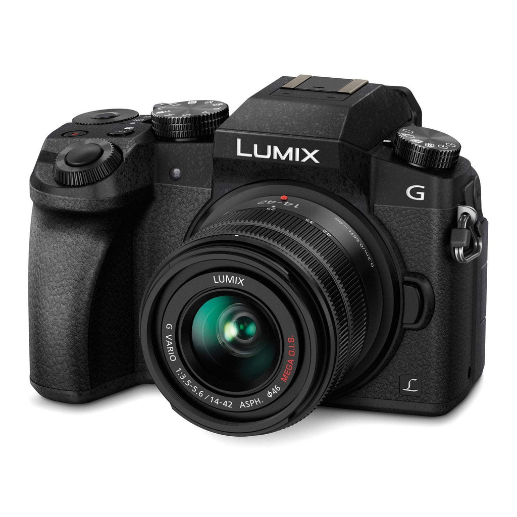 PANASONIC LUMIX G7 4K Mirrorless Camera with 14-42mm MEGA O.I.S. Lens, 16 Megapixels, 3 Inch Touch LCD, DMC-G7KK (USA BLACK)