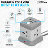 EMBOX Cube Extension Board with USB Port with Universal Sockets and USB (2.4 A) (QC 3.0) with Overload Protector, Indicator, 1.8 mtr Extension Cord, Safety Shutter-Multi Plug Socket