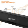 amazon basics 16W Bluetooth Soundbar Speaker with 2000mAh Battery | BT v5.3 | Aux/USB Port for Mobile, PC, Tablets, and Laptops (Black)