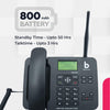 Beetel F2K GSM Fixed Wireless Phone, LCD Display, Supports Quad Band, Dual Sim, Hotline with Keypad Lock, Alarm, Calculator, Calendar, Low Battery Alert, Two-Way Speaker, 4 Direct Memory Keys (Black)