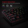 Redragon SU-RARA K582 RGB LED Backlit Mechanical Gaming Wired Keyboard with 104 Keys-Linear and Quiet-Red Switch, Black