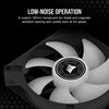 CORSAIR ML120 LED Elite, 120mm Magnetic Levitation White LED Fan with AirGuide, Single Pack, Black