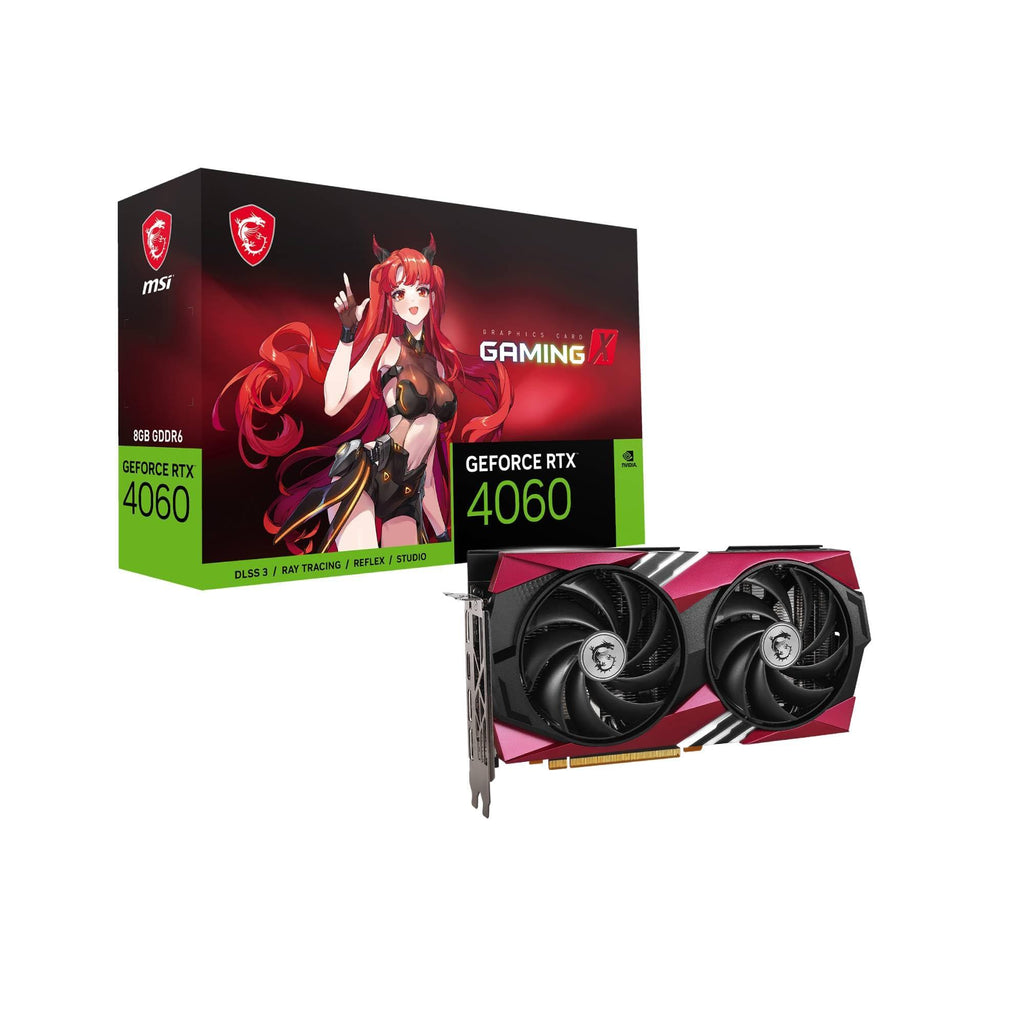 MSI Geforce RTX 4060 Gaming X 8G MLG - 8Gb pci_e_x16 Gddr6 128-Bit Gaming Graphic Card, 2595 Mhz Boost Clock, Torx Fan 5.0, Copper Baseplate, Displayport X3 (V1.4A), Hdmi X1 - Pcie X16