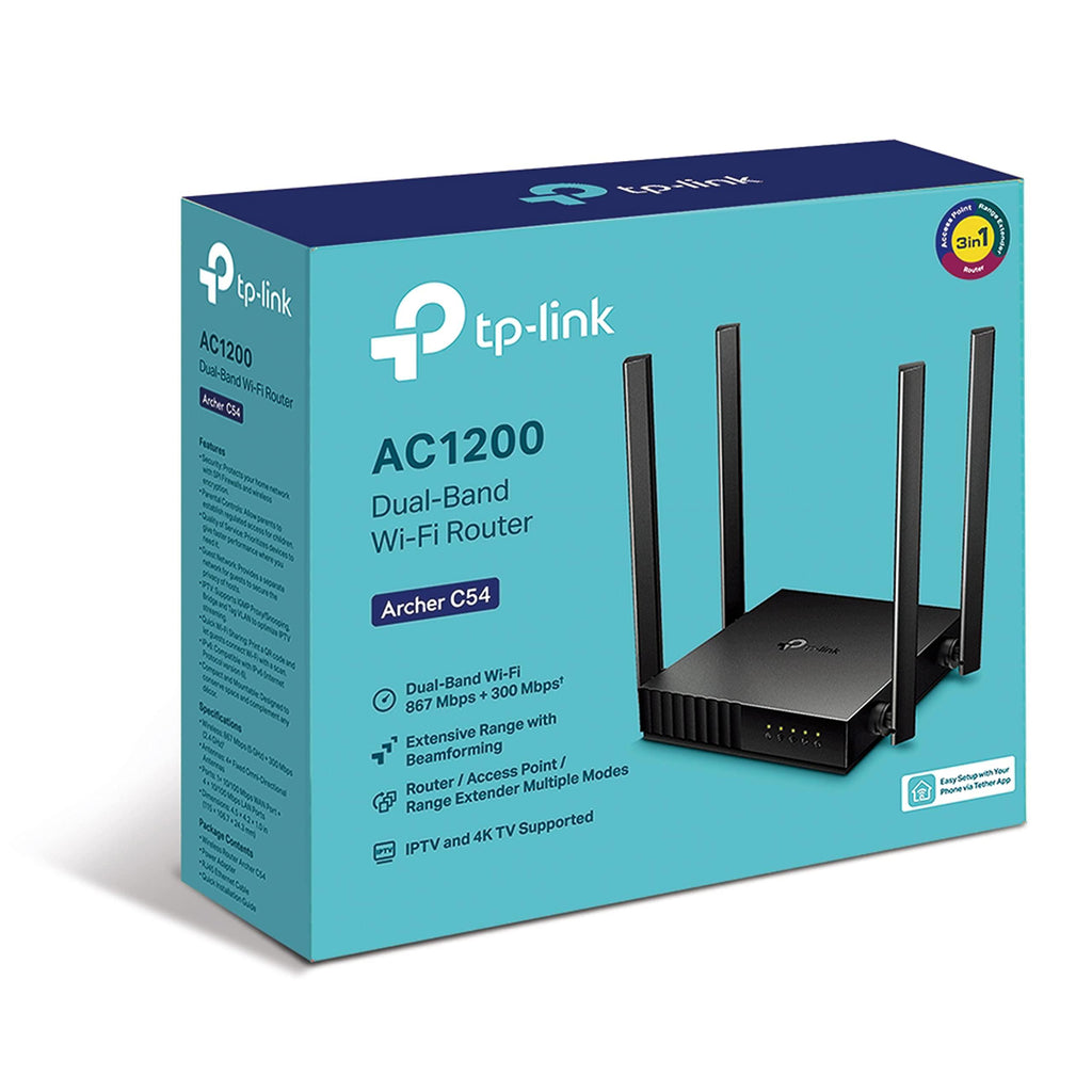 TP-Link Archer C54 AC1200 Dual Band Wi-Fi Router | 1200 Mbps Wireless WiFi Speed | Multi-Mode | 4 Antennas | Parental Controls | Guest Network 2.4 GHz